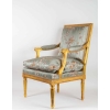 Paire de Fauteuils en bois doré de style Louis XVI fin 19e siècle | Biron Paire de Fauteuils en bois doré de style Louis XVI fin 19e siècle