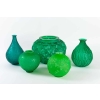 Ensemble de vases en verre vert de René LALIQUE