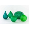 Ensemble de vases en verre vert de René LALIQUE