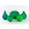 Ensemble de vases en verre vert de René LALIQUE