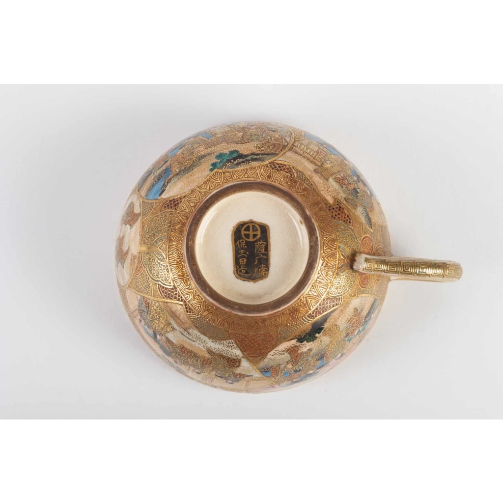 Tasse Satsuma Japon 19e siècle | Biron Tasse Satsuma Japon 19e siècle