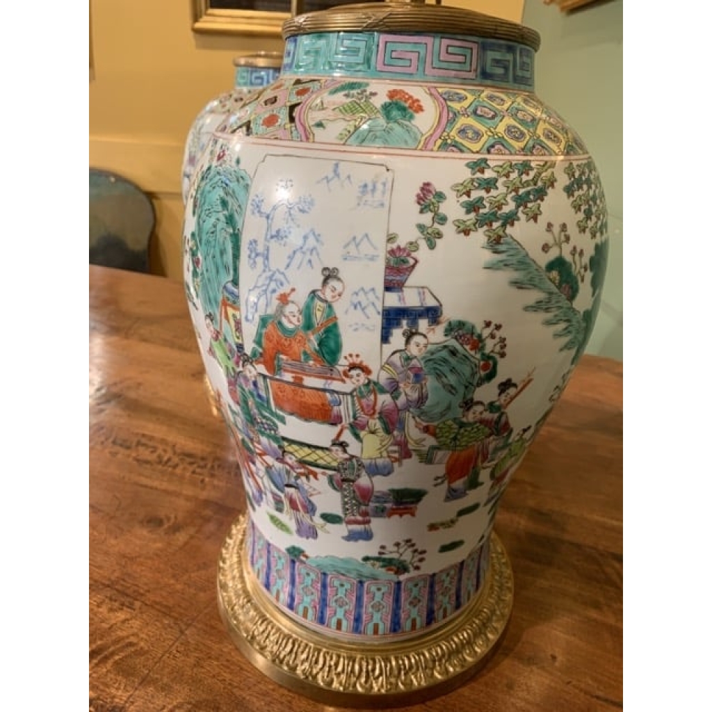 Paire de vases chine. fin XIXème | Biron Paire de vases chine. fin XIXème