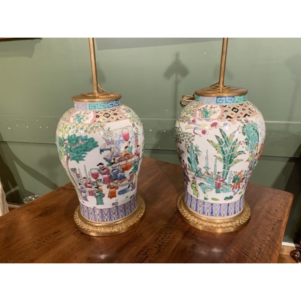 Paire de vases chine. fin XIXème | Biron Paire de vases chine. fin XIXème