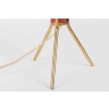 Lampe tripode années 50 en laiton et métal laqué rouge | Biron Lampe tripode années 50 en laiton et métal laqué rouge
