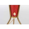 Lampe tripode années 50 en laiton et métal laqué rouge | Biron Lampe tripode années 50 en laiton et métal laqué rouge