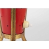 Lampe tripode années 50 en laiton et métal laqué rouge | Biron Lampe tripode années 50 en laiton et métal laqué rouge