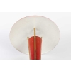 Lampe tripode années 50 en laiton et métal laqué rouge | Biron Lampe tripode années 50 en laiton et métal laqué rouge