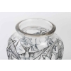 Vase « Hirondelles » verre blanc émaillé bleu de René LALIQUE
