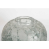 Vase « Perruches » verre blanc patiné bleu de René LALIQUE