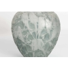 Vase « Perruches » verre blanc patiné bleu de René LALIQUE