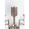 Paire d’appliques en bronze argenté à 2 lumières 20e siècle | Biron Paire d'appliques en bronze argenté à 2 lumières 20e siècle