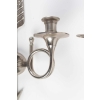 Paire d’appliques en bronze argenté à 2 lumières 20e siècle | Biron Paire d'appliques en bronze argenté à 2 lumières 20e siècle