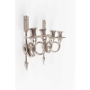 Paire d’appliques en bronze argenté à 2 lumières 20e siècle | Biron Paire d'appliques en bronze argenté à 2 lumières 20e siècle