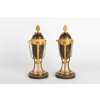 Paire de cassolettes faisant bougeoirs 19e siècle