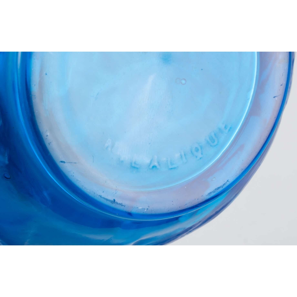 Série de vases « Ronces » verre rouge, bleu, opalescent et butterscotch de René LALIQUE