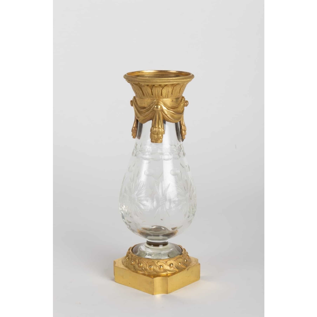 Paire de vases en cristal 19e siècle | Biron Paire de vases en cristal 19e siècle