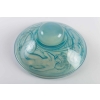 Encrier « Trois Sirènes » verre opalescent patiné bleu de René LALIQUE