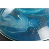 Encrier « Trois Sirènes » verre opalescent patiné bleu de René LALIQUE