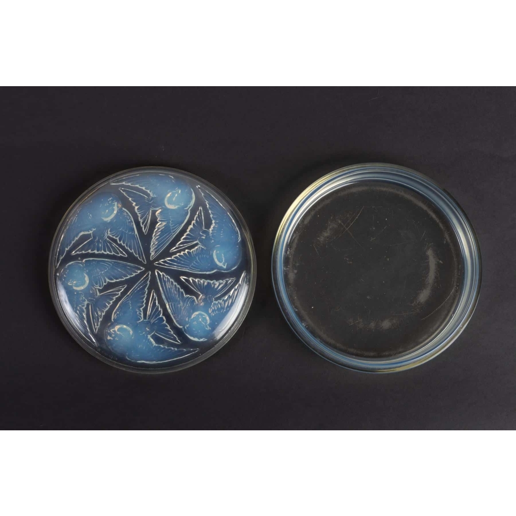 Boîte « Mésanges » verre opalescent de René LALIQUE