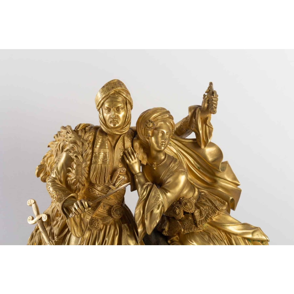 Pendule Orientaliste aux figures de turcs dans un goût romantiques d’époque Restauration (1815-1830) | Biron Pendule Orientaliste aux figures de turcs dans un goût romantiques d'époque Restauration (1815-1830)