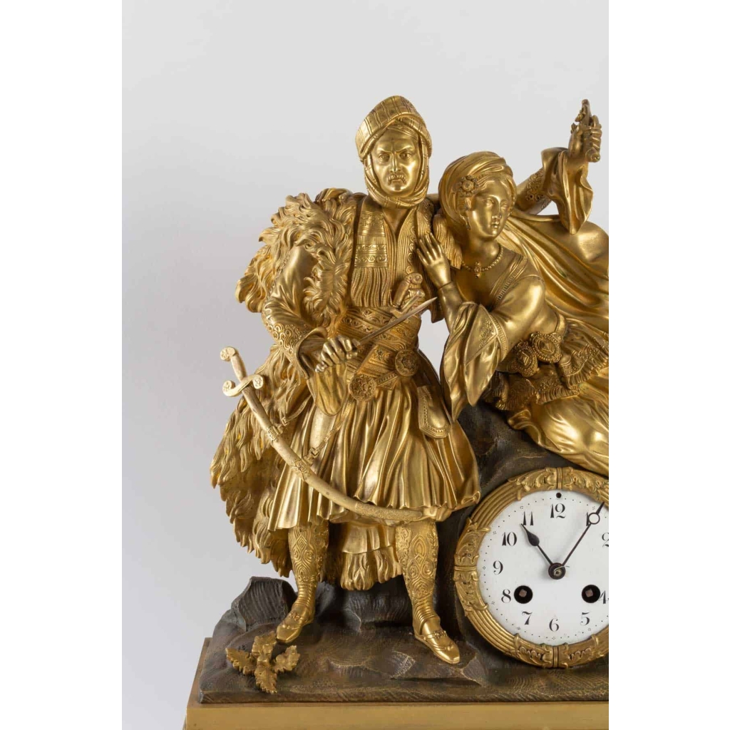 Pendule Orientaliste aux figures de turcs dans un goût romantiques d’époque Restauration (1815-1830) | Biron Pendule Orientaliste aux figures de turcs dans un goût romantiques d'époque Restauration (1815-1830)