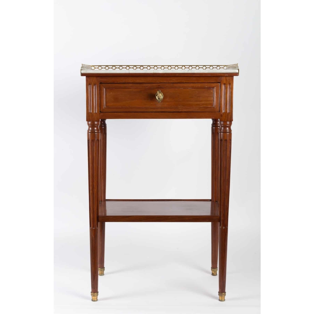Petite table Louis XVI à écritoire en acajou estampillée CAUMONT 18e siècle | Biron ||||||||||||