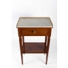 Petite table Louis XVI à écritoire en acajou estampillée CAUMONT 18e siècle | Biron Petite table Louis XVI à écritoire en acajou estampillée CAUMONT 18e siècle