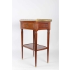 Petite table Louis XVI à écritoire en acajou estampillée CAUMONT 18e siècle | Biron Petite table Louis XVI à écritoire en acajou estampillée CAUMONT 18e siècle