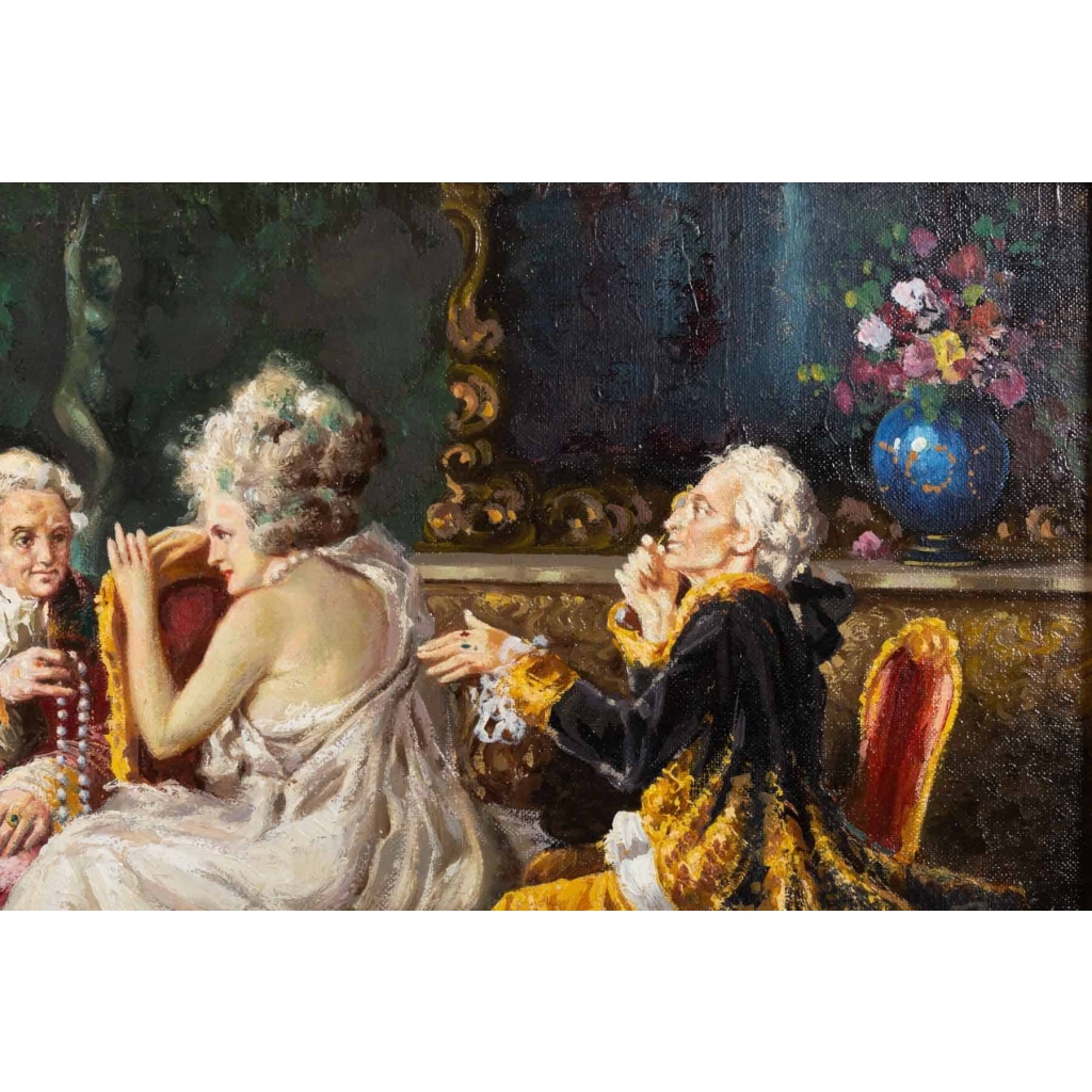 Paire de tableaux Espagnols - Juan Pablo SALINAS (1871-1946)