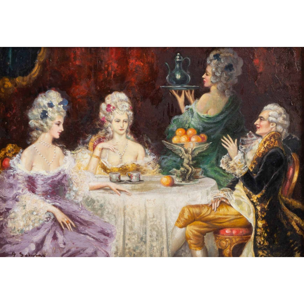 Paire de tableaux Espagnols - Juan Pablo SALINAS (1871-1946)