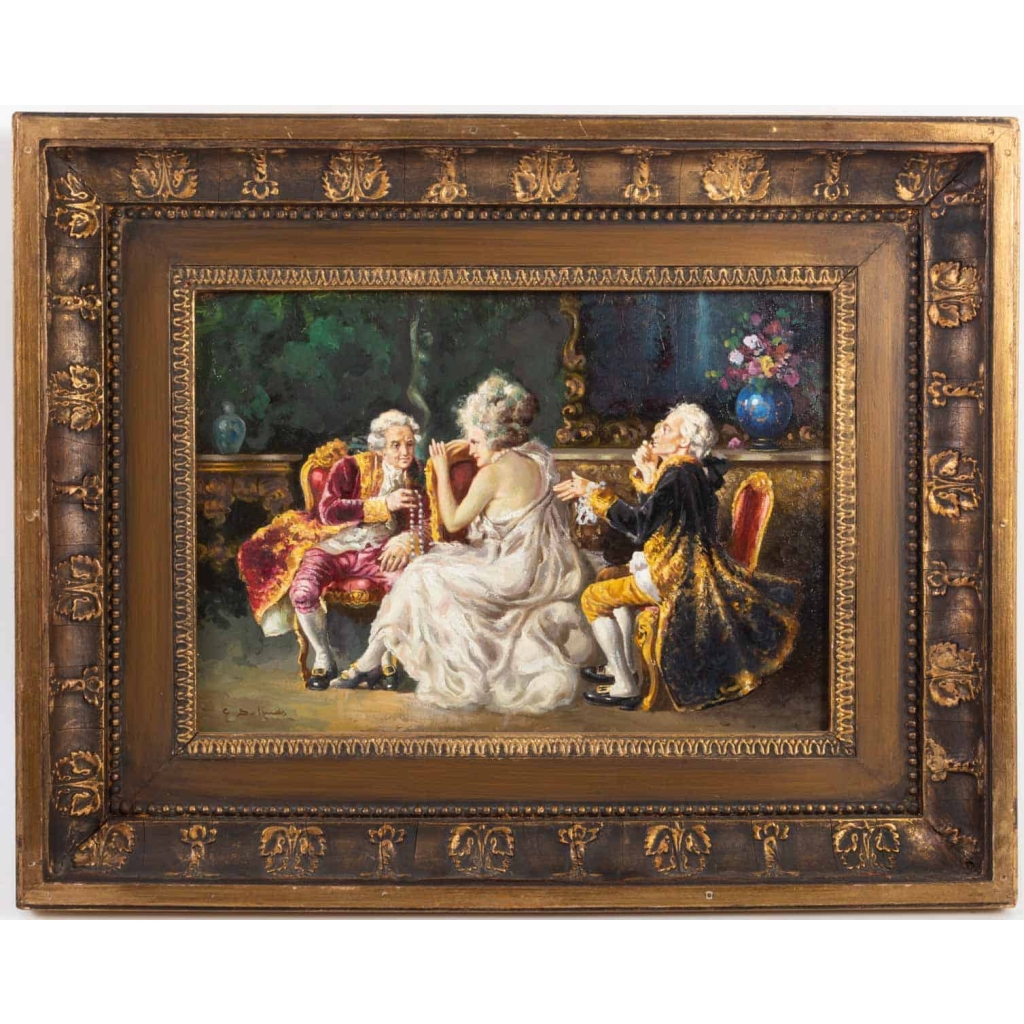 Paire de tableaux Espagnols - Juan Pablo SALINAS (1871-1946)