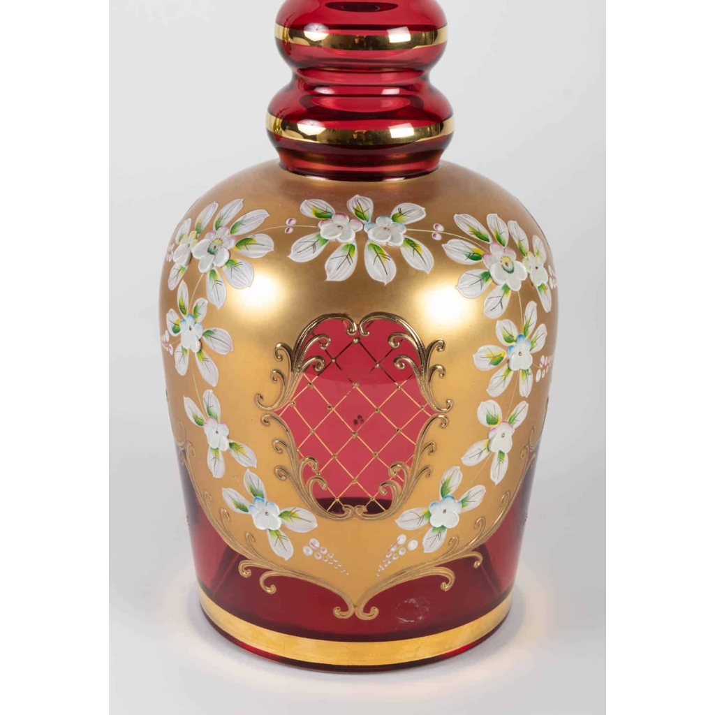 Carafe en verre de Bohême XIXème | Biron Carafe en verre de Bohême XIXème