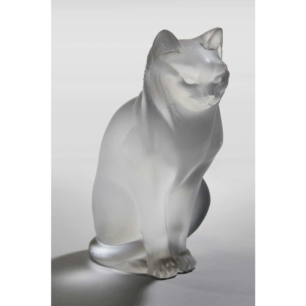 Maison Lalique :Chat « Assis » | Biron ||