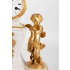 Pas de Deux-Pendule à figures de Chérubins dansant.XIXe, Style Louis XVI.