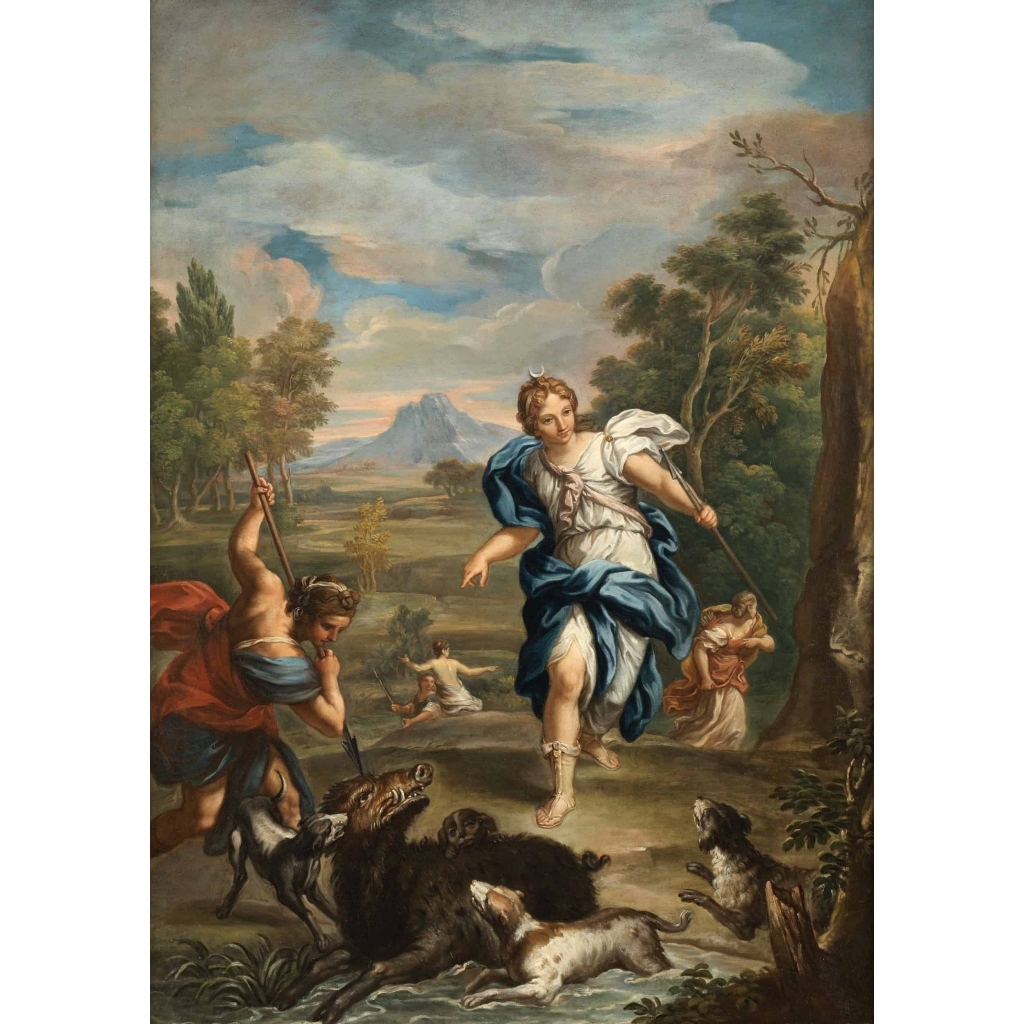 Diane chasseresse – Attribué à Giovanni Odazzi (Rome, vers 1720)