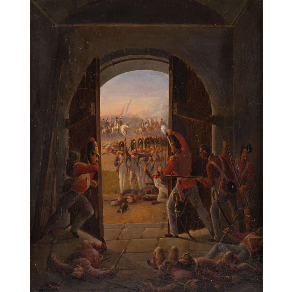 Tableau Attaque du château de Hougoumont (Bataille de Waterloo)