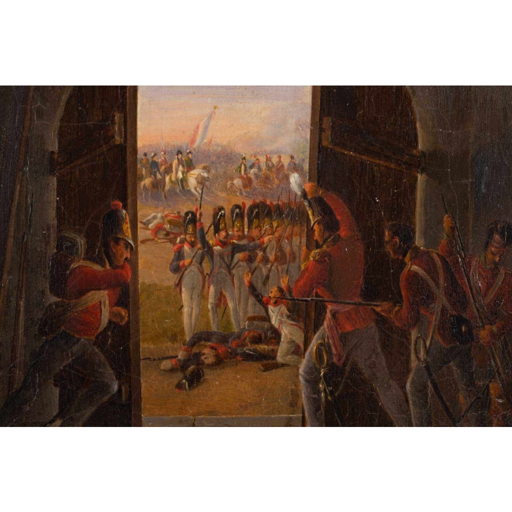 Tableau Attaque du château de Hougoumont (Bataille de Waterloo)