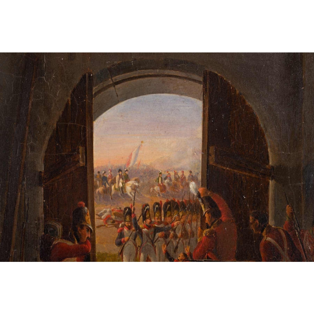 Tableau Attaque du château de Hougoumont (Bataille de Waterloo)