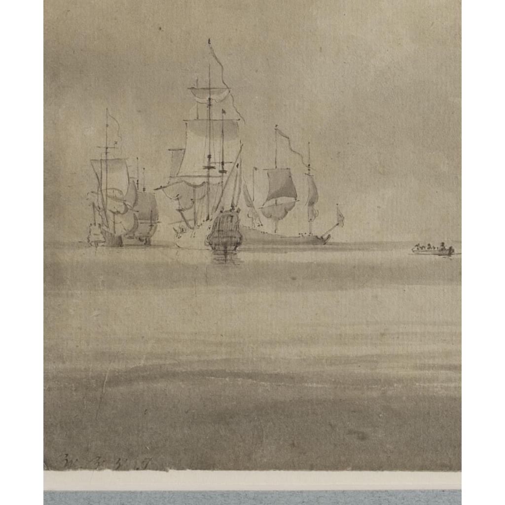 Armada sur mer calme – Willem Van de Velde II (1633 – 1707) | Biron Armada sur mer calme - Willem Van de Velde II (1633 – 1707)