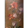 Paravent à 7 feuilles en toile peinte, style Rocaille. Début XIX ème. | Biron Paravent à 7 feuilles en toile peinte, style Rocaille. Début XIX ème.