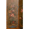 Paravent à 7 feuilles en toile peinte, style Rocaille. Début XIX ème. | Biron Paravent à 7 feuilles en toile peinte, style Rocaille. Début XIX ème.