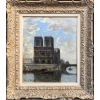 FRANK BOGGS Ecole Américaine Paris Notre Dame et La Seine Huile sur toile signée Certificat d’authenticité | Biron ||||||||