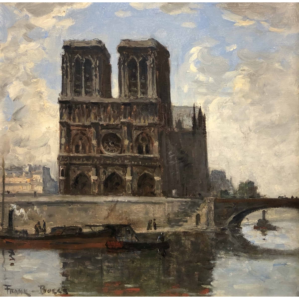 FRANK BOGGS Ecole Américaine Paris Notre Dame et La Seine Huile sur toile signée Certificat d’authenticité | Biron FRANK BOGGS Ecole Américaine Paris Notre Dame et La Seine Huile sur toile signée