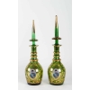 Paire de carafe de Bohême en verre émaillé | Biron |||||||||