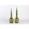 Paire de carafe de Bohême en verre émaillé | Biron Paire de carafe de Bohême en verre émaillé