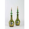 Paire de carafe de Bohême en verre émaillé | Biron Paire de carafe de Bohême en verre émaillé