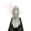 Mascotte Serre-Livres « Longchamp B » verre blanc socle sur base verre opalin noir de René LALIQUE