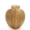Vase "Chardons" verre blanc patiné sépia de René LALIQUE