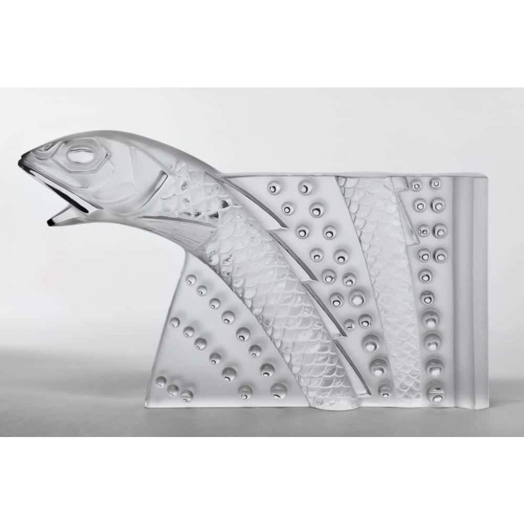 CRISTAL LALIQUE Elément de fontaine » Poissons « | Biron |