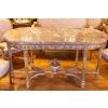 Table de style Louis XVI dessus de marbre rose fin 19e siècle | Biron ||||||||